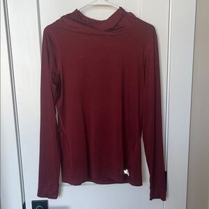 North Face Burgundy Long Sleeve Hoodie